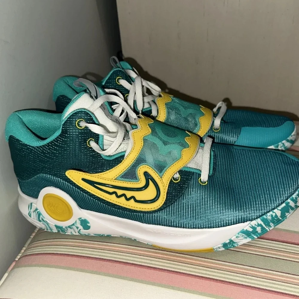 “NWOT” Nike KD Trey 5 X Basketball Shoes Clear Jade Teal Sail DD9538-300 Size 18